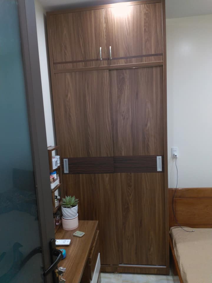 Tủ Quần Áo Cánh Trượt Gỗ Công Nghiệp - MẪU 02